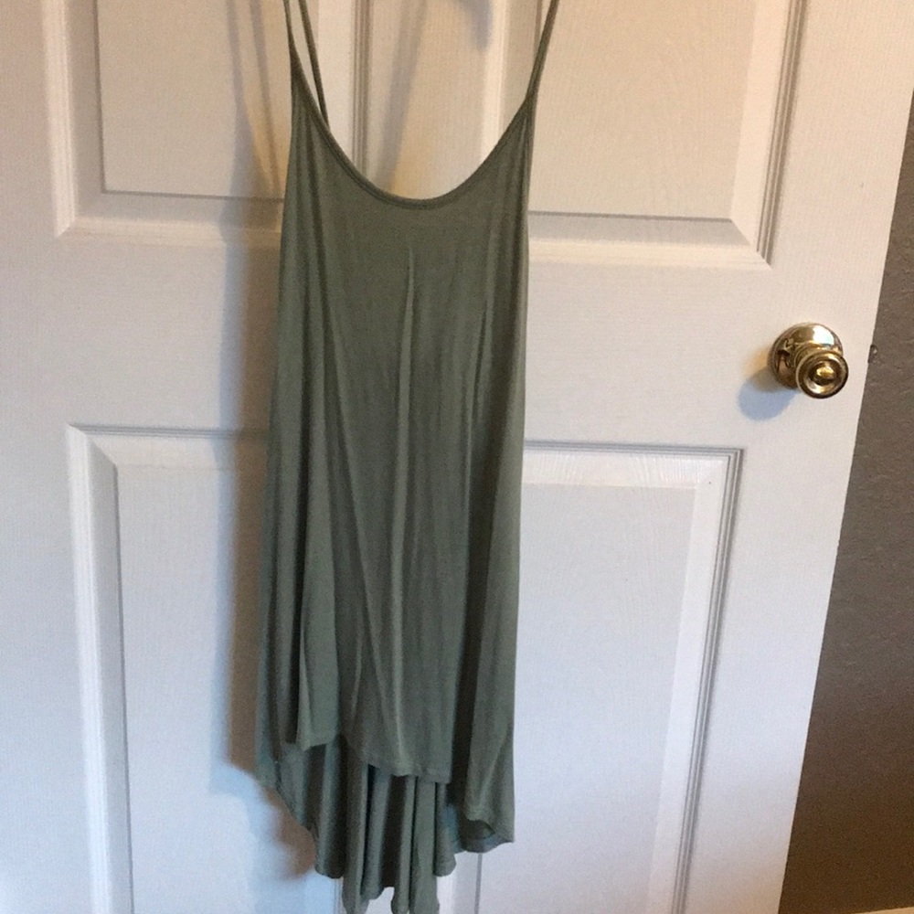 Green backless coverup dress